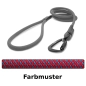 Preview: klassische Hundeleine TWIST - L - 175cm - roter Swirl mit blau